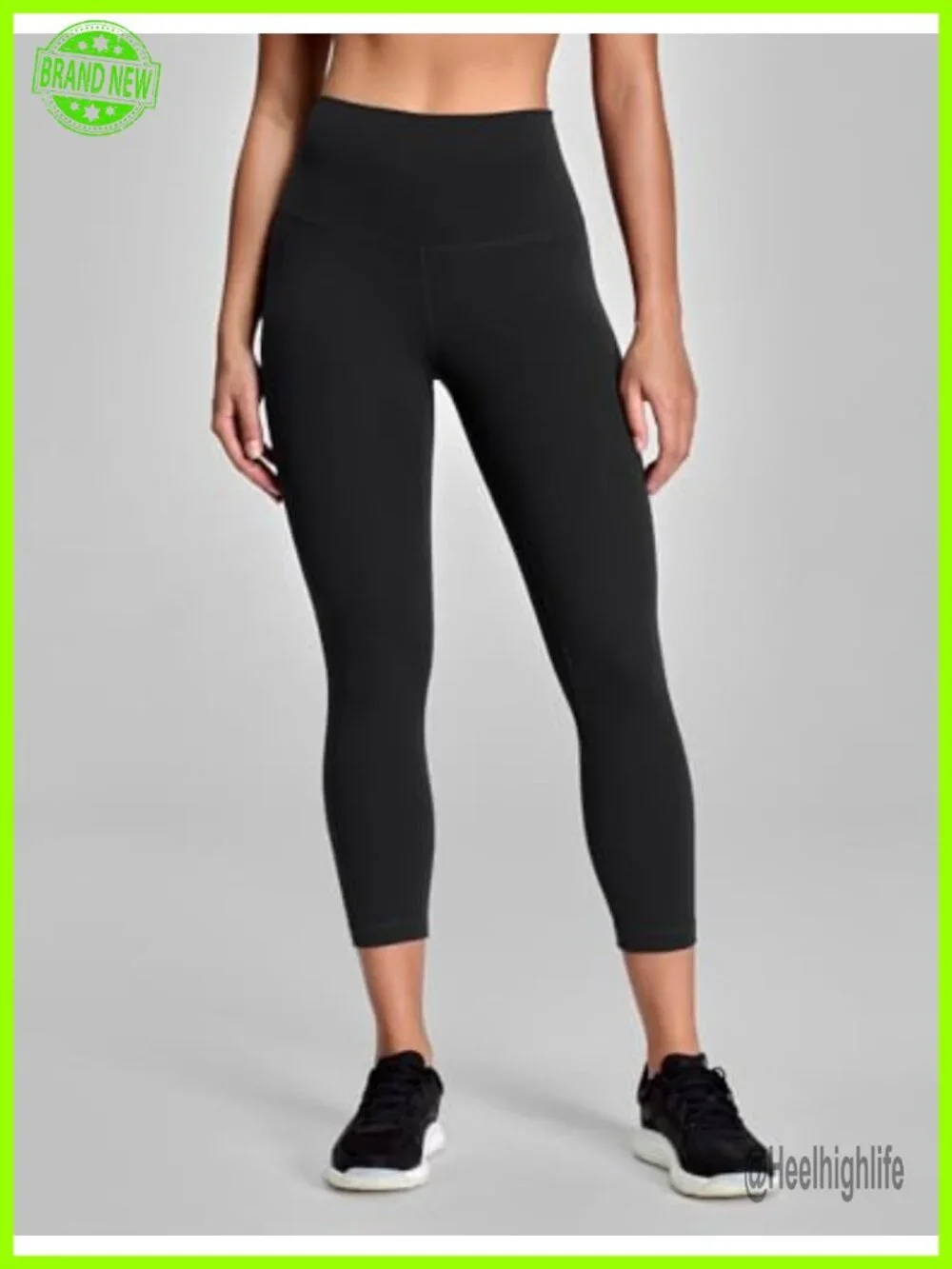 Workout Pro Leggings High Rise Nylon Lycra Compression Capri Athletic